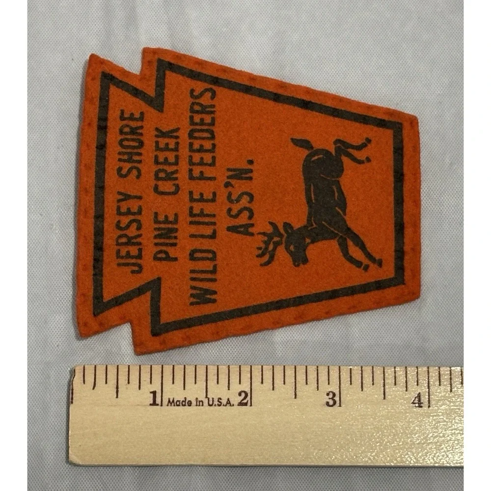 Vintage Patch‎ Whitetail Deer Game Rifle Jersey Shore Pine Creek Wildlife Feeder